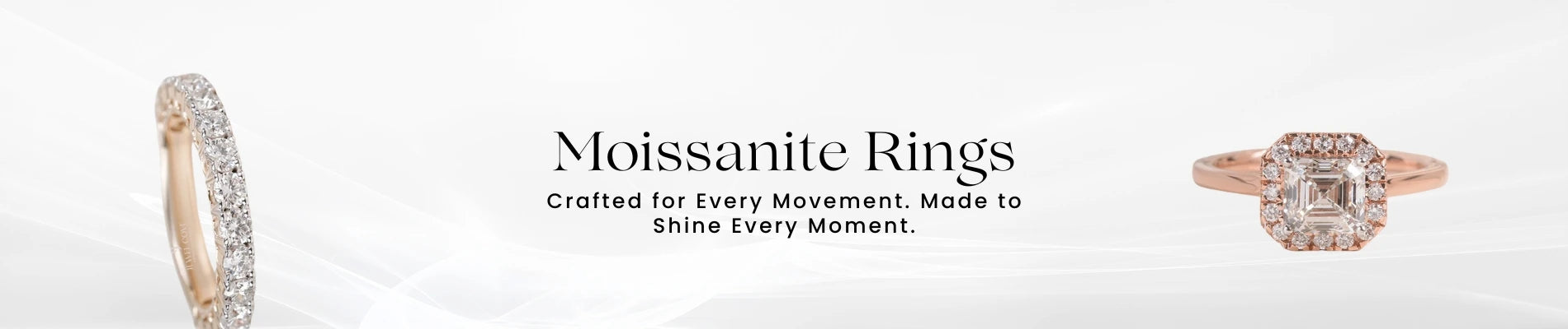 Moissanite Halo Rings