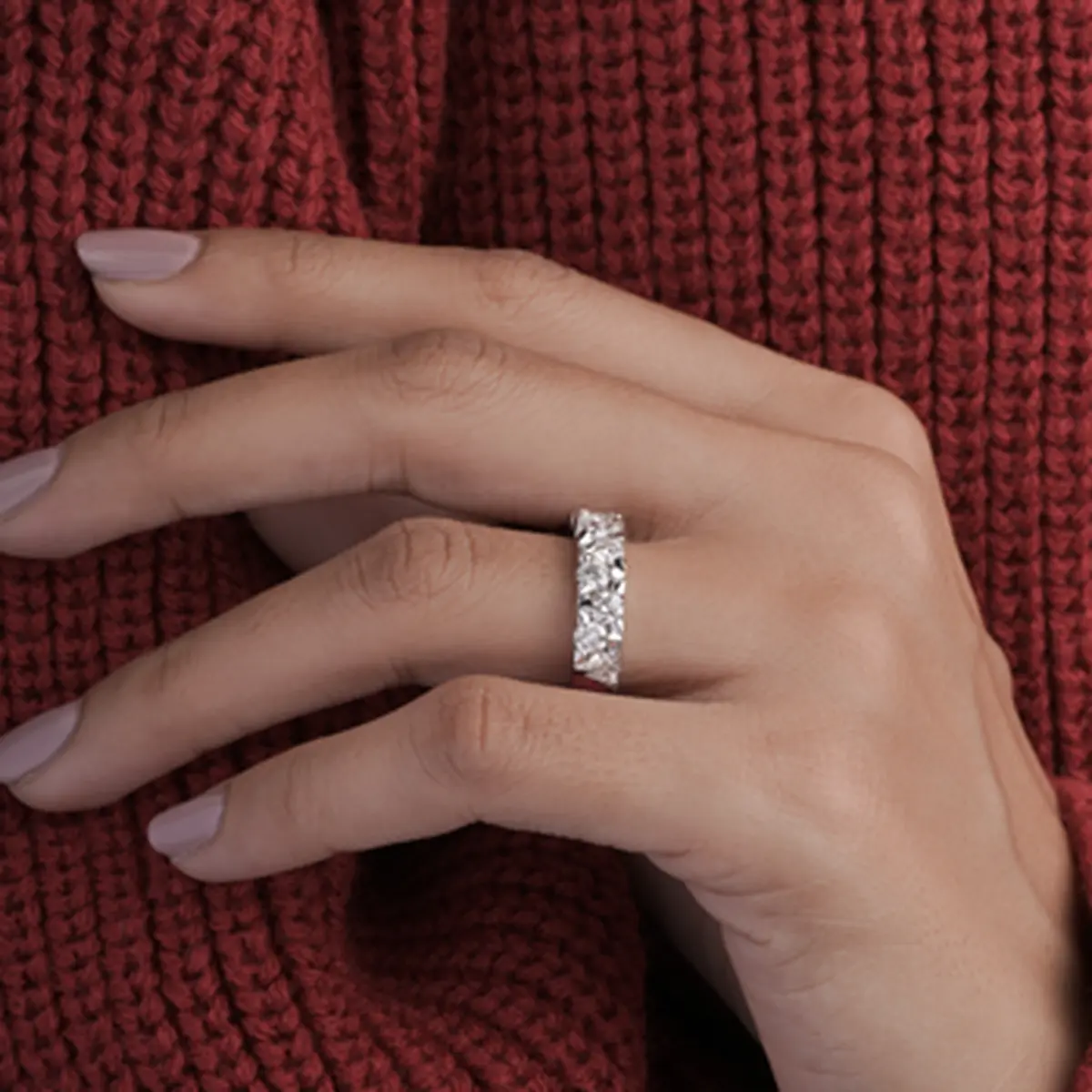 Two Cross Pretty Women Fashionable Band Ring