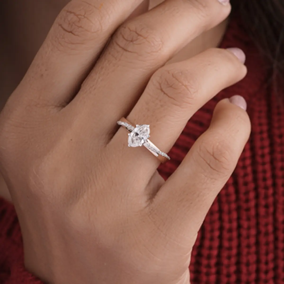 0.80 Carat Oval Diamond Beloved Ring