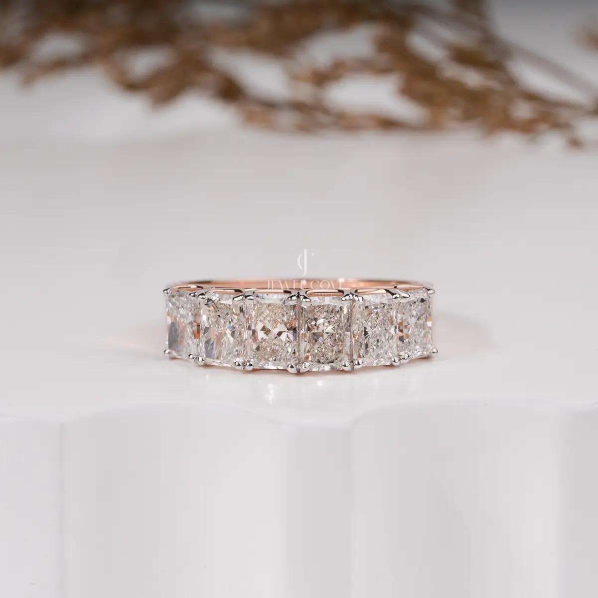 2.30 Carat Radiant Diamond Six Stone Halia Band