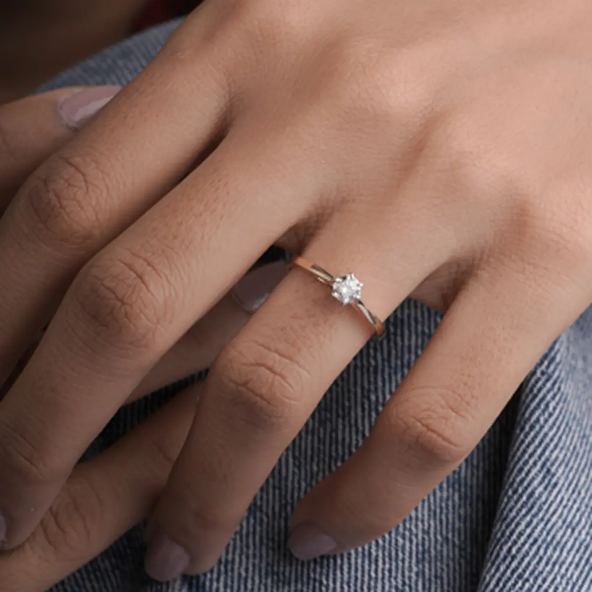 The Rosy Lab Grown Diamond Ladies Ring