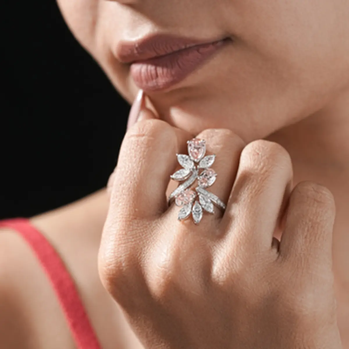 Luxury Exclusive Desing With Gemstone Bridal Ring 