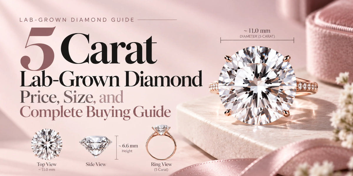 5 Carat Lab-Grown Diamond Price, Size, and Complete Buying Guide