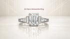 Art Deco Moissanite Ring