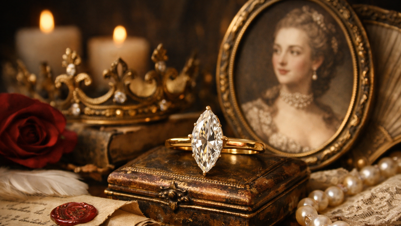 Marquise Moissanite Ring