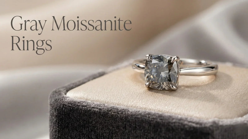Gray Moissanite Rings
