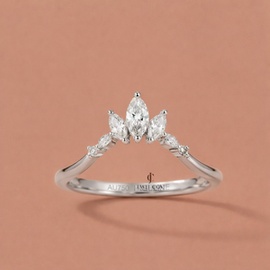 14K Yellow Gold Marquise Lab Grown Band For Daily Wear | IGI Certified