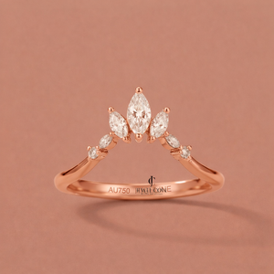 14K Yellow Gold Marquise Lab Grown Band For Daily Wear | IGI Certified
