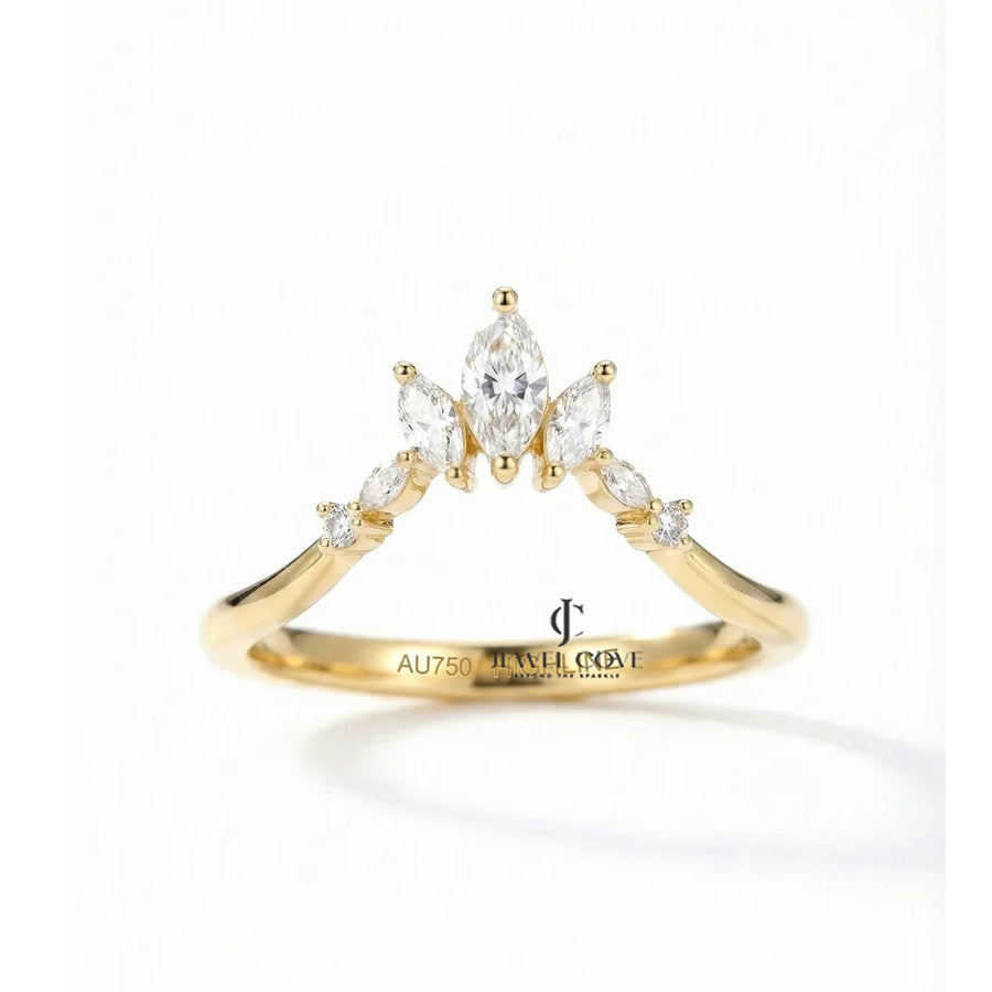 2CT Oval Solitaire Lab Grown Stack Marquise Wing Bridal Ring Set | IGI Certified