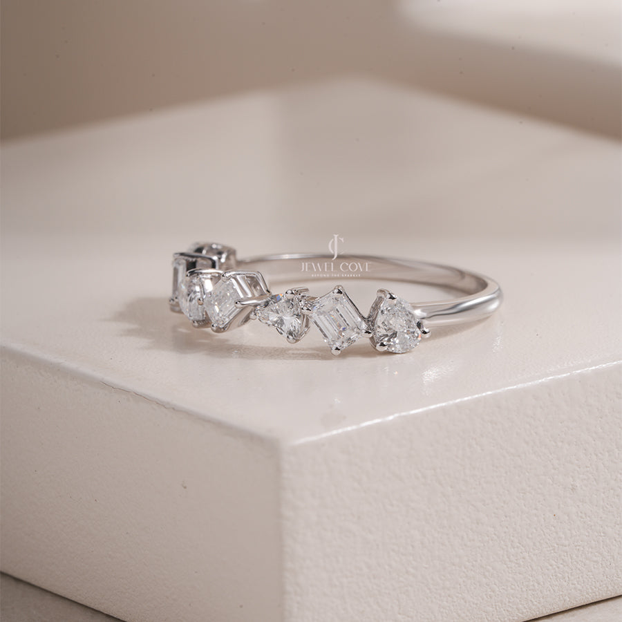 0.75ctw Multi Cuts Lab Grown Diamond Band for Women | IGI Certified