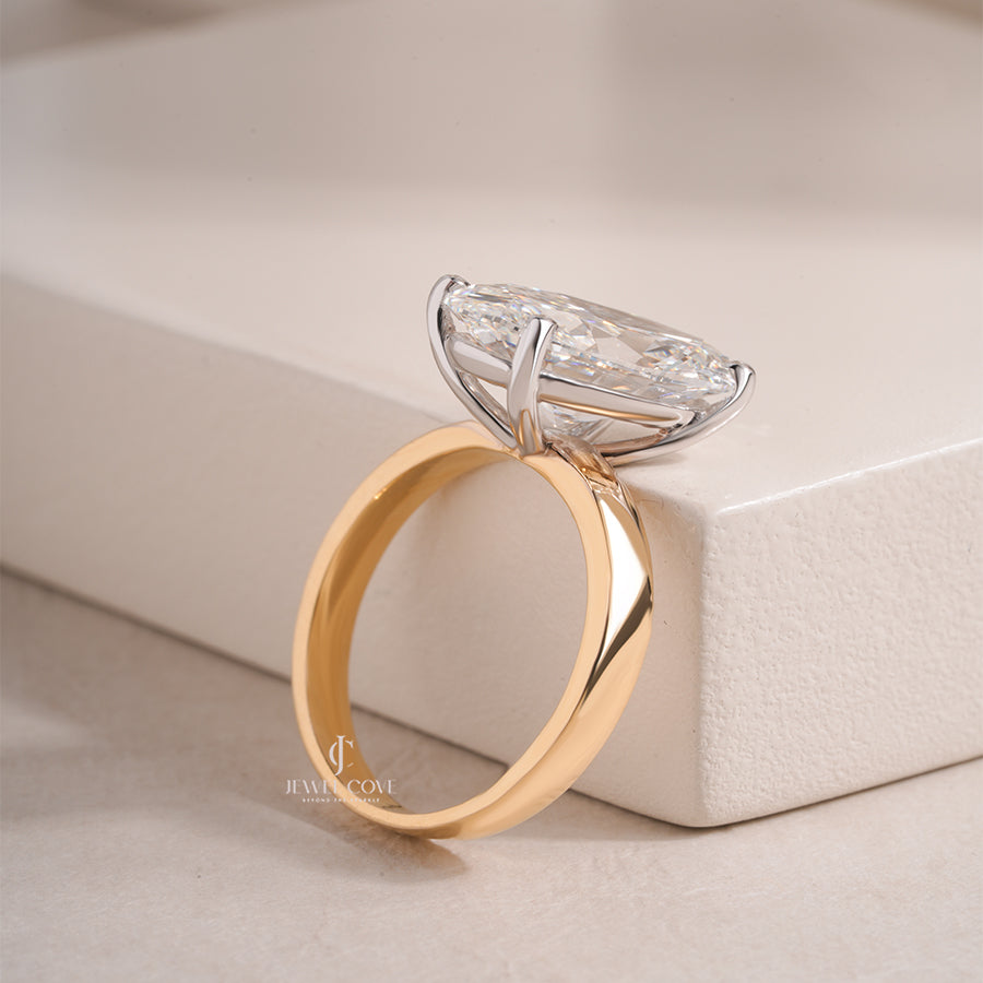 Oval Lab-Grown Four-Prong Setting Solitaire Band | IGI Certified | Solitaire Ring