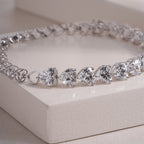 Heart Cut Lab Grown Diamond 18k Gold Bracelet, Precision Cut, Jewellery Gift For Her Anniversary Gift