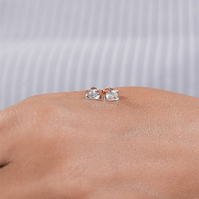 Elegant Two-Tone Gold Diamond Studs – 1.20 Carats