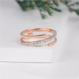 Stylish Spiral Round Lab Grown Band | IGI Certified | E-F Color | VVS- VS Clarity