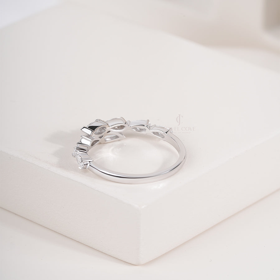 Pear Lab Grown Eternity Solid Gold Wedding Band | IGI Certified