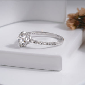1.16tcw Round Solitaire Moissanite Wedding Ring | IGI Certified | E-F Color | VVS- VS Clarity