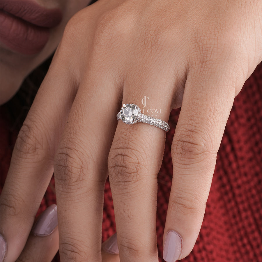 Round Diamond Mellisa Hidden Halo Ring