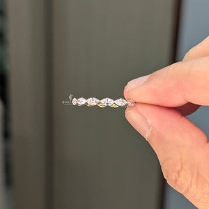 Marquise Stackable Wedding Band | Lab Grown Diamonds | IGI Certified