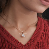 1 Carat Round Diamonds Halo Pendant (Only Pendent)