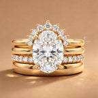 The Versailles Stack Oval Moissanite 4 Layer Bridal Ring Set