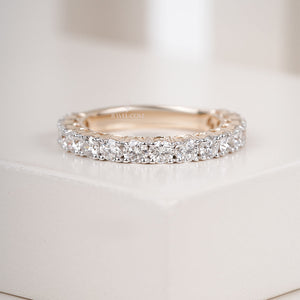 1.4CT Round Moissanite Half Band | IGI Certified | E-F Color | VVS- VS Clarity