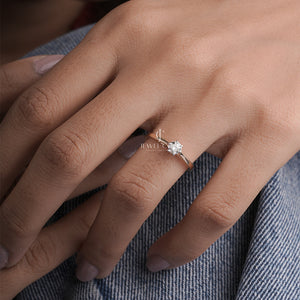 0.35tcw Round Moissanite Solitaire Ring | Rose Gold | IGI Certified | E-F Color | VVS- VS Clarity