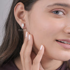 Rose Gold Oval Lab Grown Diamond Studs – Elegant Oval Cut Solitaire Earrings for Daily Wear