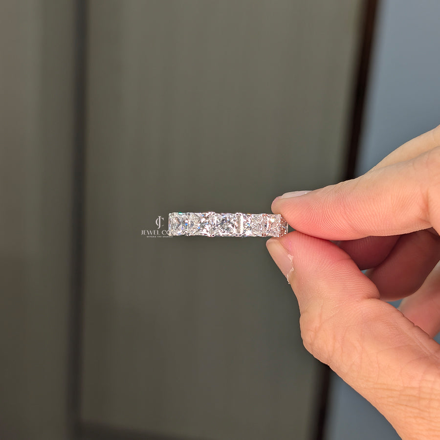 Princess cut Wedding Diamond Band | Engagement Ring | Lab Grown Diamonds | IGI Certified