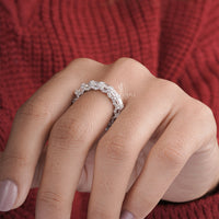 Emerald And Round Diamond Kennedy Full Eternity Band