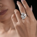 1.80 Carat Moissanite Diamond Leaf Wrap Fashion Ring