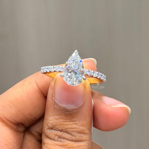 2CT Pear Engagement Ring | Lab Grown Diamonds | IGI Certified