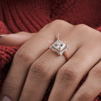 2 Carat Princess Diamond Charlotte Halo Ring