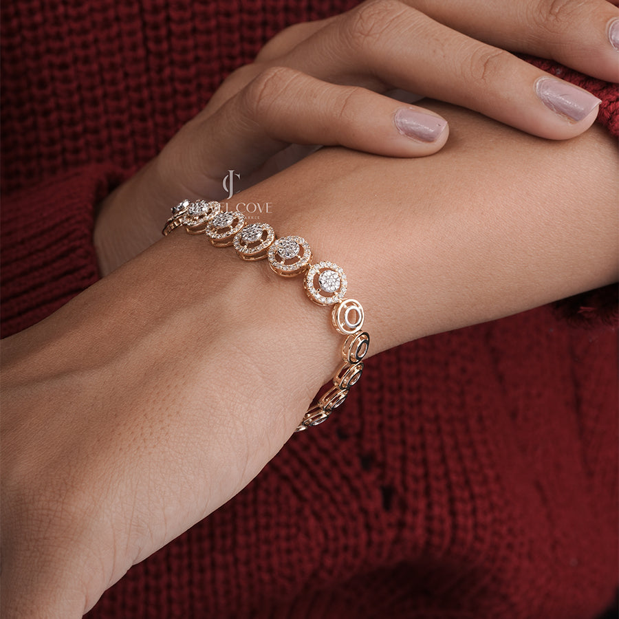 Round Moissanite Diamond Tennis Bracelet