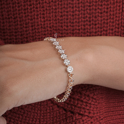 Linked Luxury Moissanite Diamond Bracelet