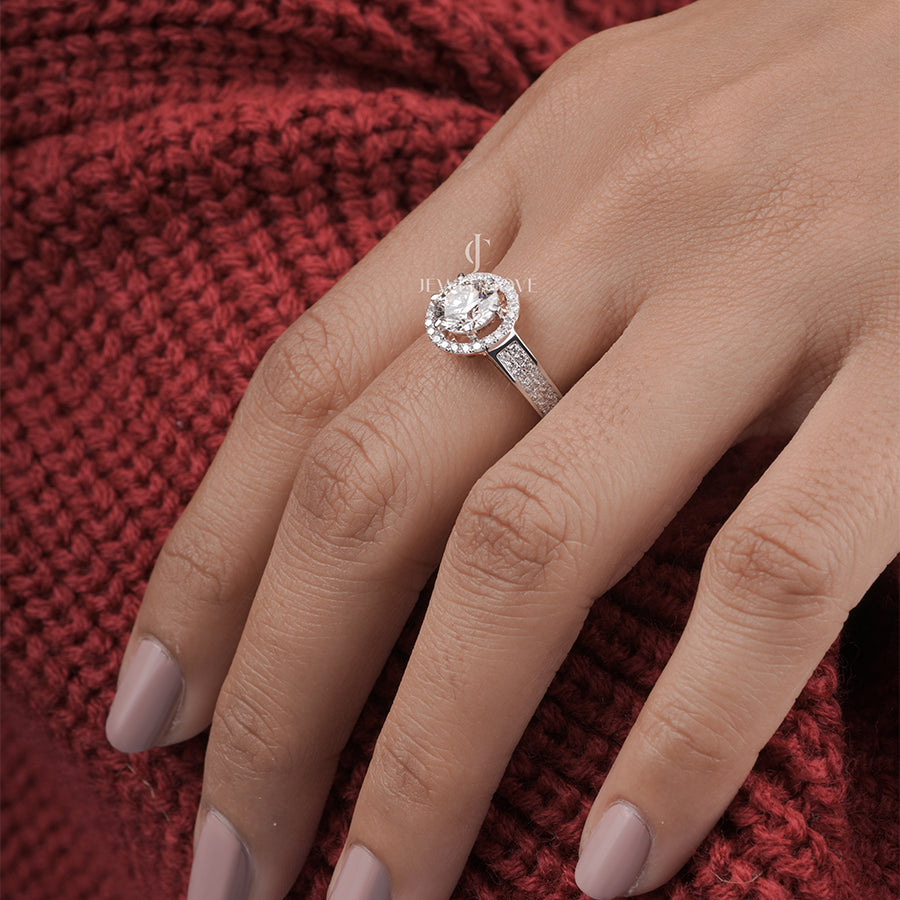 1.30 Carat Round Diamond Heroine Halo Ring