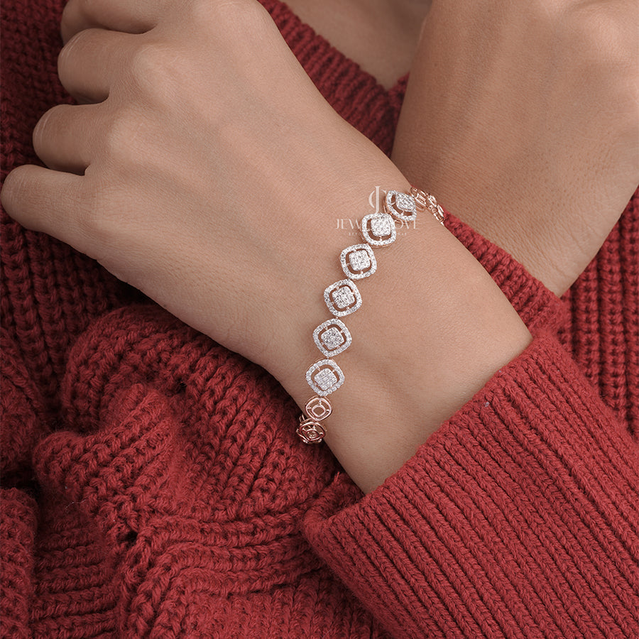 True Love Round Diamond Bracelet