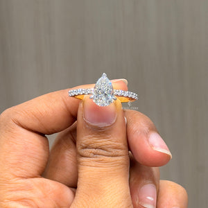 2CT Pear Engagement Ring | Lab Grown Diamonds | IGI Certified