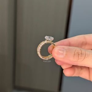 1.5CT Round Solitaire Lab Grown IGI Certified Ring | Matching Engagement Band | IGI Certified