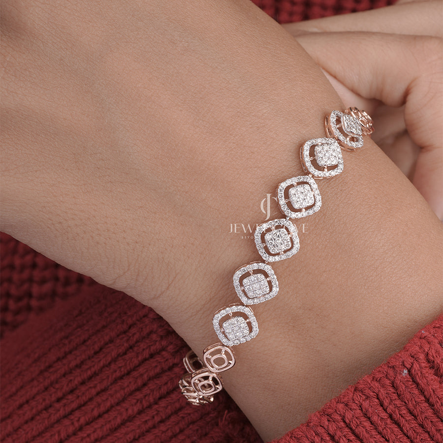 True Love Round Diamond Bracelet
