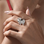 1.80 Carat Moissanite Diamond Leaf Wrap Fashion Ring