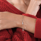 Elegant 0.40 Ct Diamond Safety Lock Bracelet