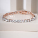 Classic Rose Gold Moissanite Tennis Bracelet – Luxury Jewellery Gift for Women