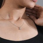Round Brilliant Cut Diamond Pendant on Rose Gold Chain – Elegant Necklace (ONLY PENDENT)
