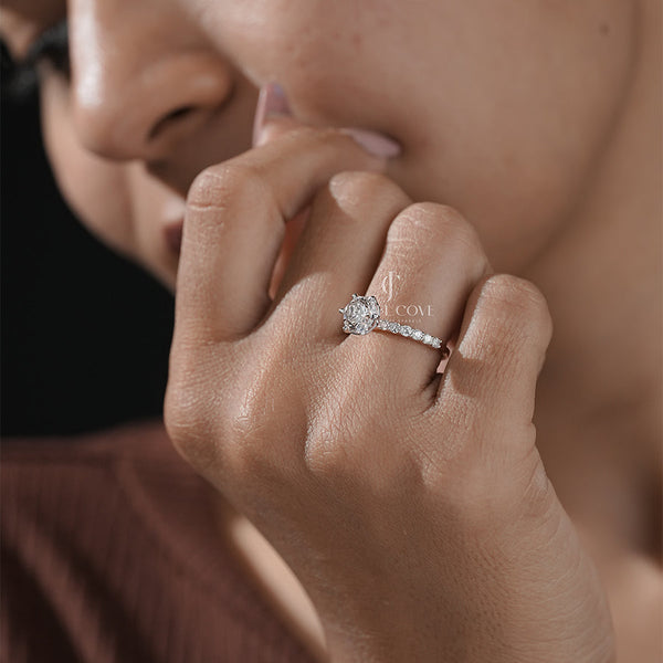 1.5CT Round Solitaire Lab Grown Wedding Ring | IGI Certified | E-F Color | VVS- VS Clarity - hover