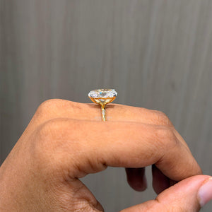 3CT Oval Solitaire Wedding Ring | Lab Grown Diamonds | IGI Certified