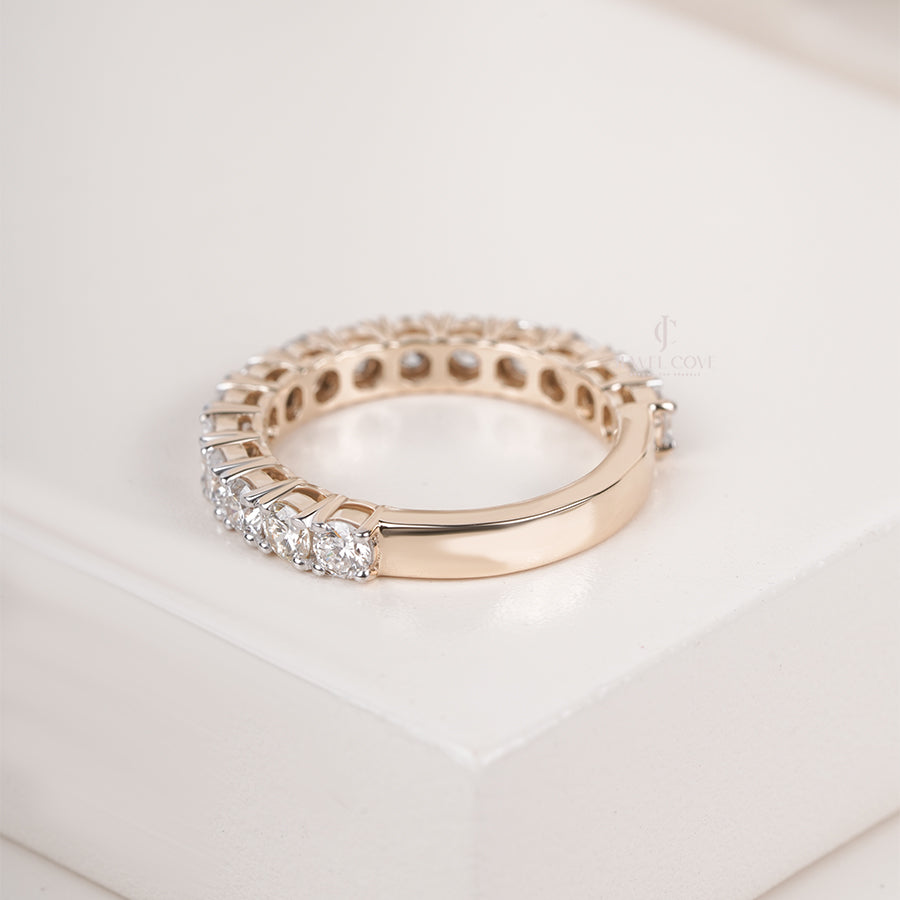 1.4CT Round Lab Grown Half Band | IGI Certified | E-F Color | VVS- VS Clarity