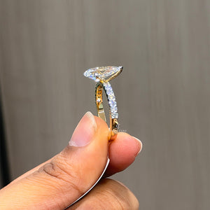 2CT Pear Engagement Ring | Lab Grown Diamonds | IGI Certified