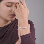 Heart Cut Lab Grown Diamond 18k Gold Bracelet, Precision Cut, Jewellery Gift For Her Anniversary Gift