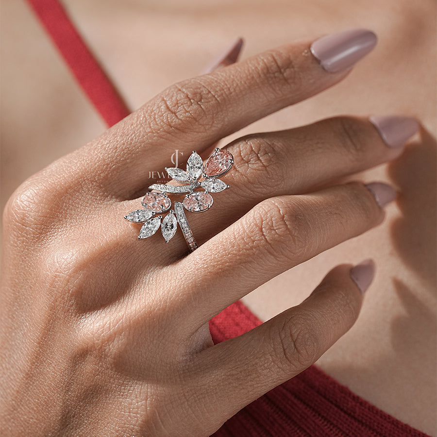 Luxury Exclusive Design With Gemstone Bridal Ring