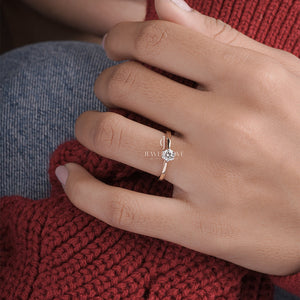 0.35tcw Round Moissanite Solitaire Ring | Rose Gold | IGI Certified | E-F Color | VVS- VS Clarity